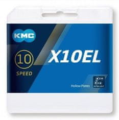 KMC řetěz X10EL stříbrný 114čl. BOX