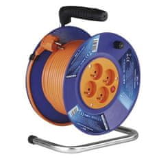 EMOS Kábel predlžovací na bubne Kabel prodlužovací na bubnu 4x zásuvka, 30m - oranžový