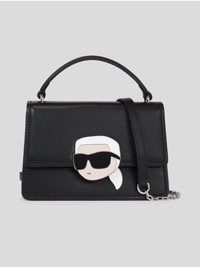 Karl Lagerfeld Čierna dámska kožená kabelka KARL LAGERFELD Ikonik 2.0 Leather