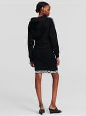 Karl Lagerfeld Čierna dámska úpletová sukňa KARL LAGERFELD Logo Knit Skirt XS