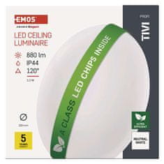 EMOS LED stropné svietidlo TIVI, okrúhle biele 5,2W, IP44, Neutrálna biela