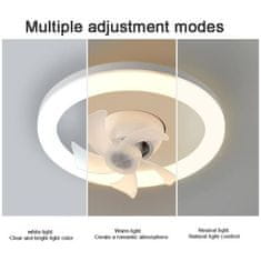HOME & MARKER® Multifunkčný stropný ventilátor s LED svetlom a diaľkovým ovládaním (26 x12 cm, výkon 48 W) | FANGLO