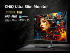 CHiQ 27" bezrámčekový monitor 27F650R Full HD 100 Hz UltraSlim s reproduktormi