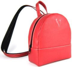 VegaLM Malý ruksak z pravej kože v červenej farbe