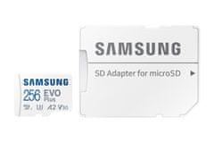 SAMSUNG EVO Plus/micro SDXC/256GB/UHS-I U3 / Class 10/+ Adaptér/Biela