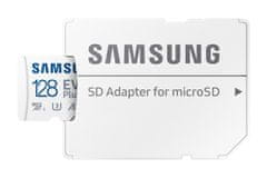 SAMSUNG EVO Plus/micro SDXC/128GB/UHS-I U3 / Class 10/+ Adaptér/Biela