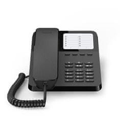 Gigaset Gigaset-DESK400-BLACK Šnúrový telefón na stôl a stenu pre jednoduché telefonovanie - čierna