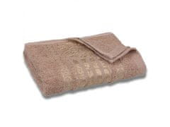sarcia.eu Hnedý bavlnený uterák so zlatým vyšívaním, kúpeľový uterák 70x135 cm x1