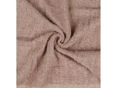 sarcia.eu Hnedý bavlnený uterák so zlatým vyšívaním, kúpeľový uterák 70x135 cm x1