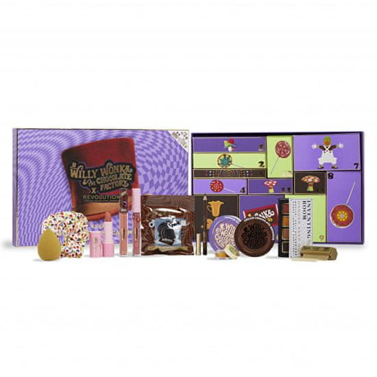 Makeup Revolution 12-dňový adventný kalendár Willy Wonka & The Chocolate Factory