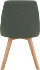Danish Style Jedálenská stolička Rudi, textil, zelená