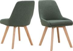 Danish Style Jedálenská stolička Rudi, textil, zelená