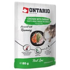 Ontario Vrecko kura a krevety v omáčke 80g