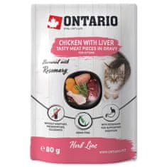 Ontario Kapsička Kitten kura s pečeňou v omáčke 80g