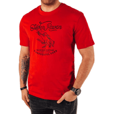 Dstreet Pánska košeľa s potlačou červená rx5364 XL