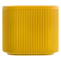 botle Keramický obal na kvetináč žltý 14,5 cm H13,5 cm matný moderný štýlový