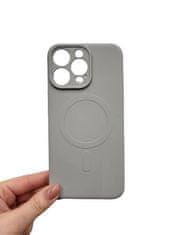 Protect Pouzdro Protect MagSilicone Case iPhone 15 Pro Max Světle šedé