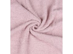 sarcia.eu Ružová bavlnená uterák s ozdobným vyšívaním, sivé vyšívanie 48x100 cm x2