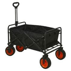 ProGarden Plážový vozík skladací 87 cm čierna