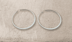ewena Náušnice oceľové kruhy 4 cm