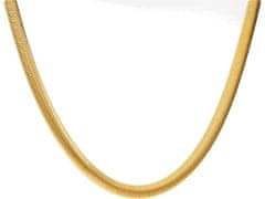 ewena Hladká plochá retiazka z chirurgickej ocele 50 cm Gold