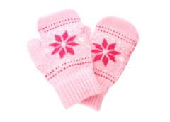 ewena Detské teplé Palečková rukavice s motívom - rôzne farby, Farba: Ružová svetlá