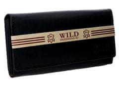 Wild Dámska kožená peňaženka veľká Fashion čierna