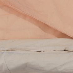 Vidaxl Súprava obliečok na paplón ružová 225x220 cm bavlna