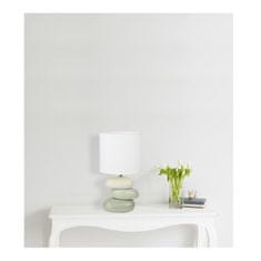 KONDELA Keramická stolná lampa, biela/sivá, QENNY TYP 4 AT16275