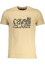 Cavalli Class  Perfektné Pánske Tričko Krátky Rukáv Béžová Farba: béžová, Veľkosť: M