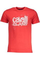 Cavalli Class  Perfektné Pánske Tričko Krátky Rukáv Červená Farba: červená, Veľkosť: M