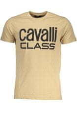 Cavalli Class  Perfektné Pánske Tričko Krátky Rukáv Béžová Farba: béžová, Veľkosť: L