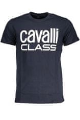 Cavalli Class  Perfektné Pánske Tričko Krátky Rukáv Modrá Farba: Modrá, Veľkosť: M