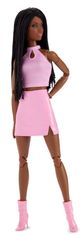 Mattel Barbie Looks S copánky v růžovém outfitu HRM13