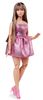 Mattel Barbie Looks Brunetka v růžových mini šatech HRM16