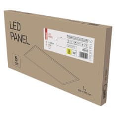 EMOS LED panel 30×60, obdĺžnikový vstavaný biely, 18W neutr. b., Emergency
