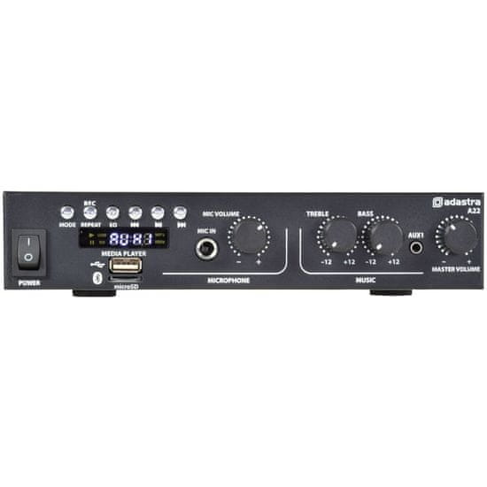 Adastra A22, stereo PA zosilňovač MP3 / BT / FM