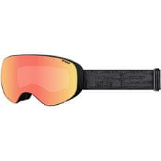 R2 Okuliare Powder - lyžiarske okuliare, čierne, sklo Red chrome
