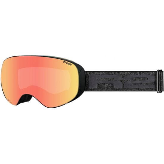 R2 Okuliare Powder - lyžiarske okuliare, čierne, sklo Red chrome