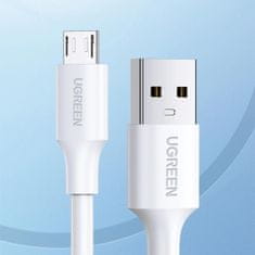 Ugreen US289 kábel USB / Micro USB 0.5m, biely
