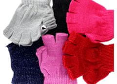 ewena Detské bezprstové rukavice třpitivé - rôzne farby, Farba: Ružová ostrá