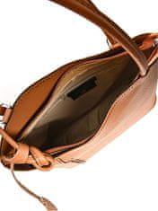 Dámska kožená kabelka AL1731 Cognac