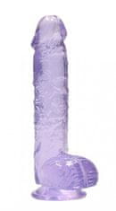 Shots Toys Shots REALROCK Realistic Dildo with Balls Purple 15 cm