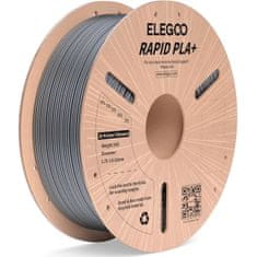 Elegoo RAPID PLA+ 1.75, 1kg, strieborná