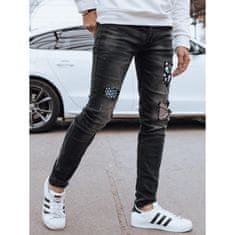 Dstreet Pánske džínsové nohavice TREFA čierne ux4295 s31