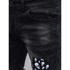 Dstreet Pánske džínsové nohavice TREFA čierne ux4295 s31