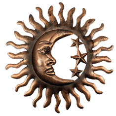 PRODEX Dekorácia kovové slnko + mesiac malé 