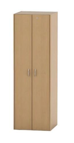 KONDELA Skriňa vešiaková so zámkom TEMPO ASISTENT NEW 005 hnedá drevotrieska 54.5 x 57 x 175 cm