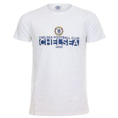 FAN SHOP SLOVAKIA Tričko Chelsea FC, biele, bavlna | S