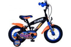 Volare Detský bicykel Hot Wheels - chlapčenský - 12 palcový - Čierna Oranžová Modrá - Dve ručné brzdy